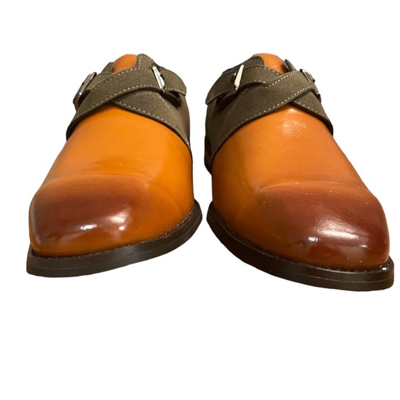 Men’s Handmade slip on loafers, square toe, leather, size 43 (10) - Picture 4 of 10